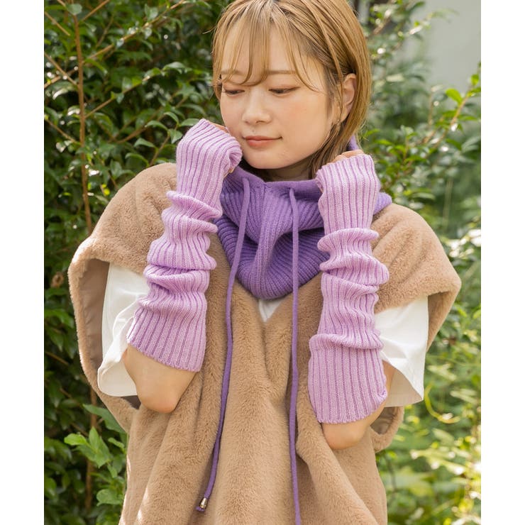 リブ編みニット アームウォーマー | ad thie | 詳細画像11 