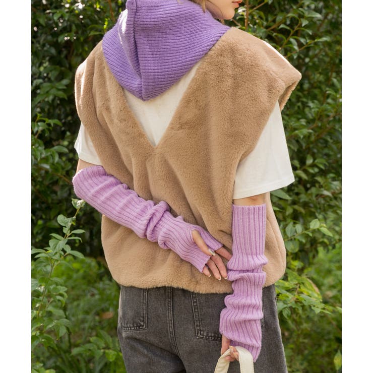 リブ編みニット アームウォーマー | ad thie | 詳細画像12 