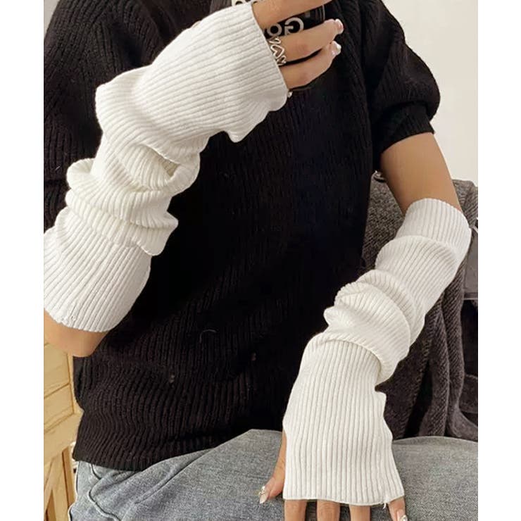 リブ編みニット アームウォーマー | ad thie | 詳細画像2 