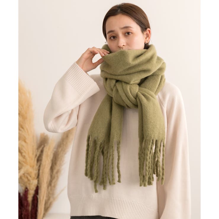 ふんわり起毛 カラーマフラー[品番：ADEW0004260]｜ad thie