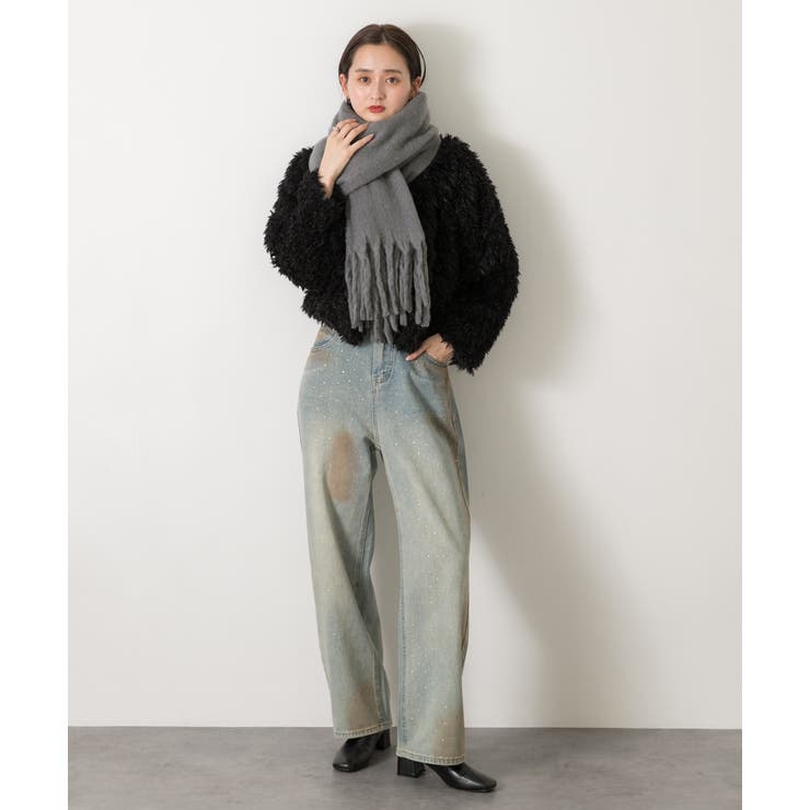 ふんわり起毛 カラーマフラー[品番：ADEW0004260]｜ad thie