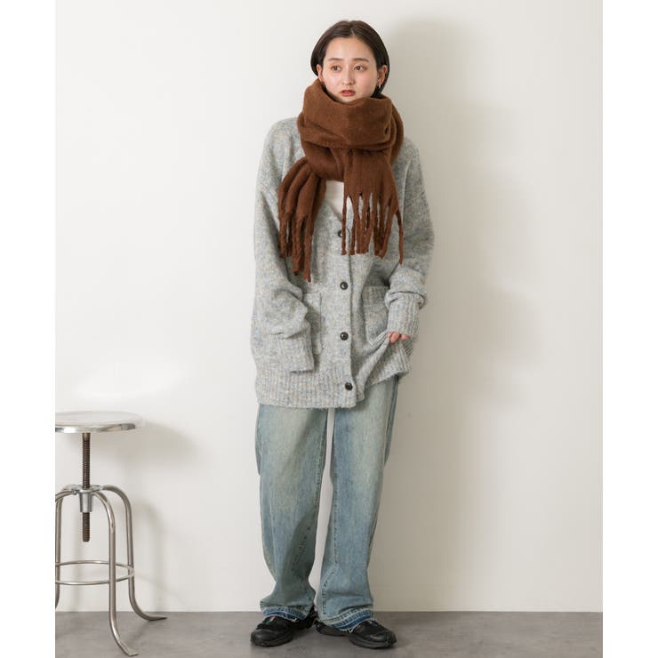 ふんわり起毛 カラーマフラー[品番：ADEW0004260]｜ad thie