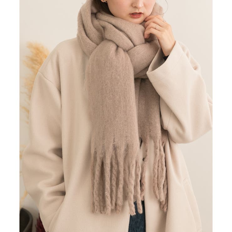 ふんわり起毛 カラーマフラー[品番：ADEW0004260]｜ad thie