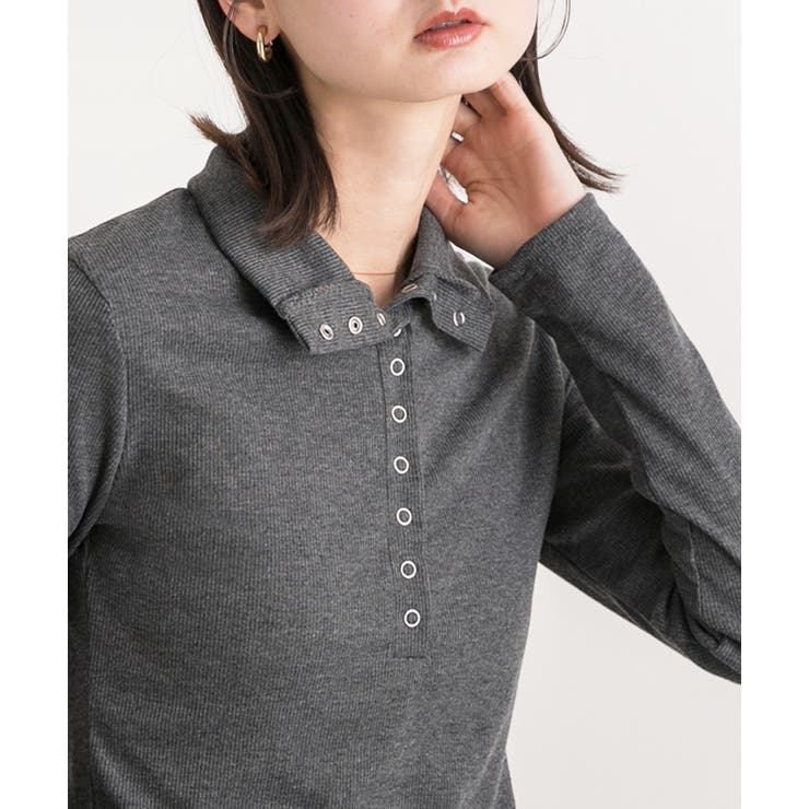 釦デザイン ニットプルオーバー | ad thie | 詳細画像15 