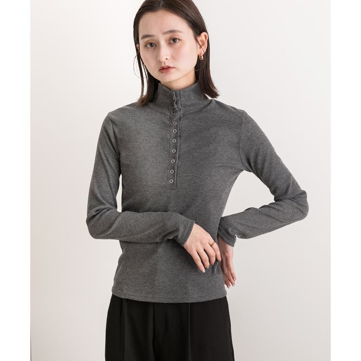 釦デザイン ニットプルオーバー | ad thie | 詳細画像16 