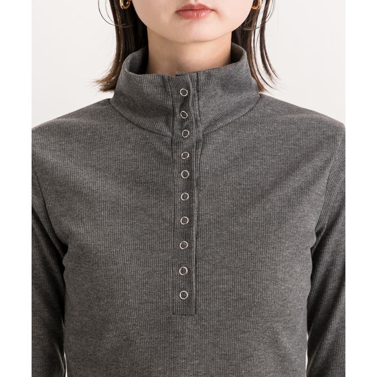 釦デザイン ニットプルオーバー | ad thie | 詳細画像18 