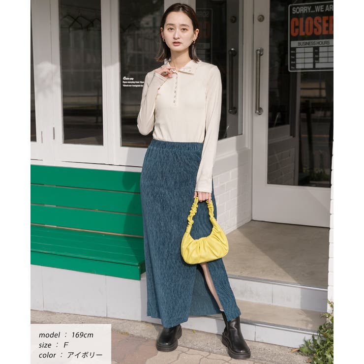 釦デザイン ニットプルオーバー | ad thie | 詳細画像2 