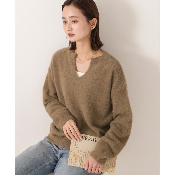 キーネック・ふんわり シャギーニット | ad thie | 詳細画像20 