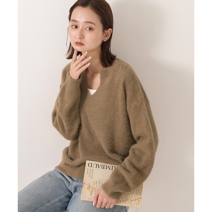 キーネック・ふんわり シャギーニット | ad thie | 詳細画像22 