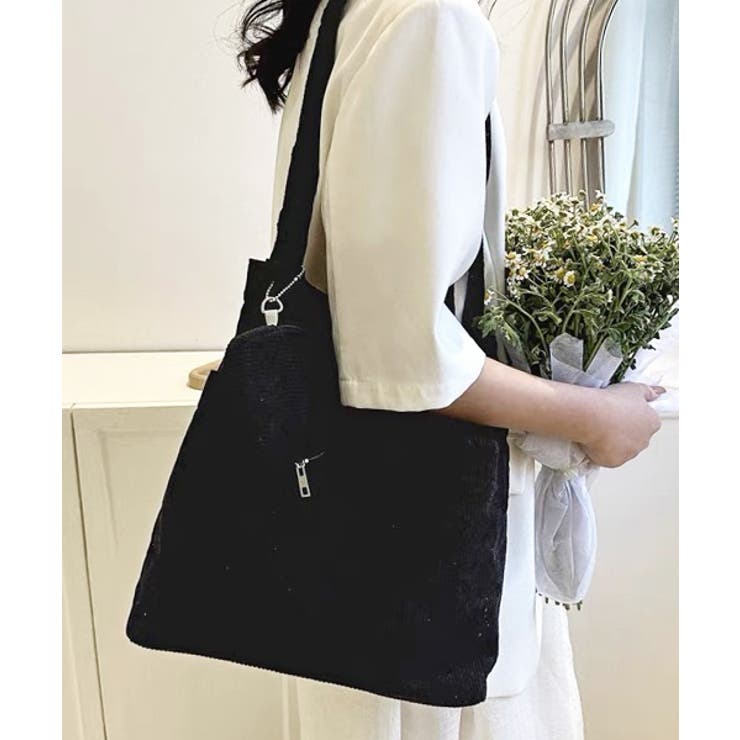 ミニポーチ付き コーデュロイトートバッグ | ad thie | 詳細画像2 