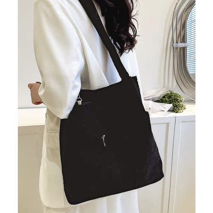 ミニポーチ付き コーデュロイトートバッグ | ad thie | 詳細画像3 