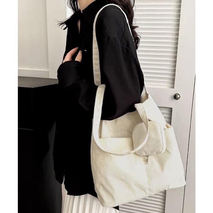 ミニポーチ付き コーデュロイトートバッグ | ad thie | 詳細画像6 