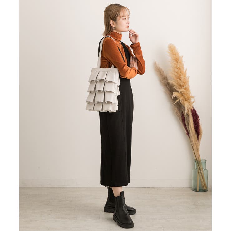 エコレザー フリルトートバッグ | ad thie | 詳細画像10 