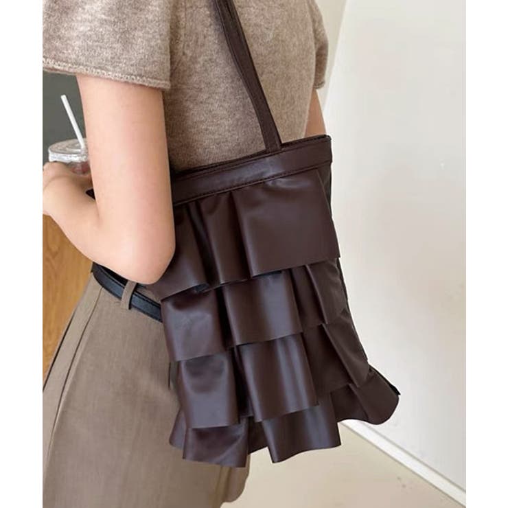 エコレザー フリルトートバッグ | ad thie | 詳細画像13 