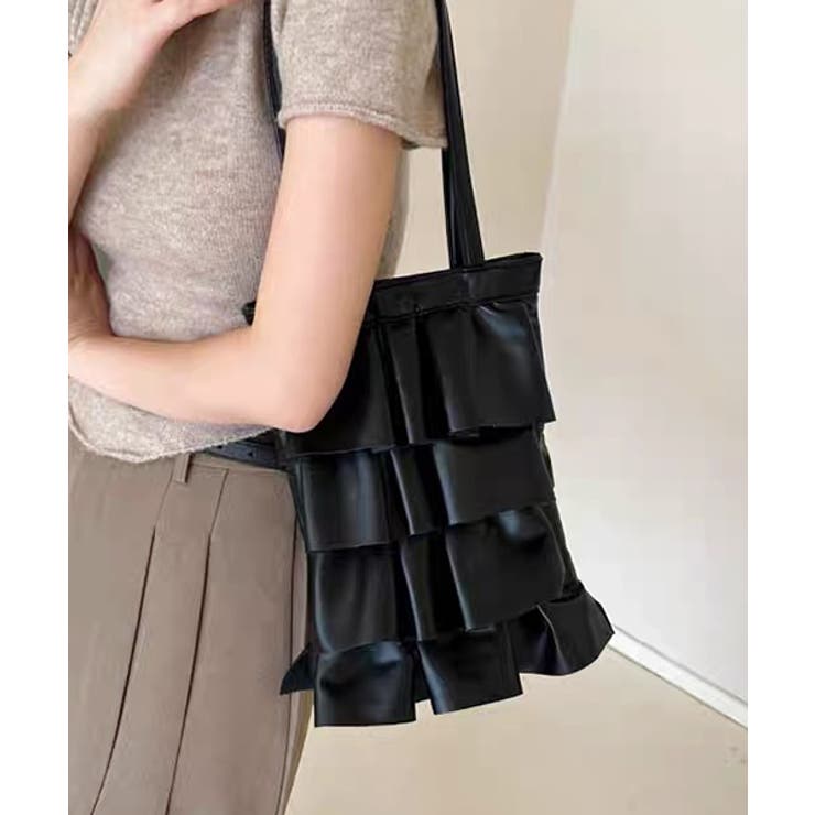 エコレザー フリルトートバッグ | ad thie | 詳細画像19 