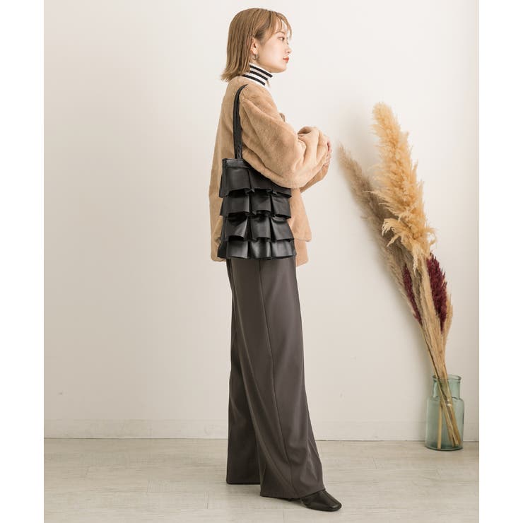 エコレザー フリルトートバッグ | ad thie | 詳細画像20 