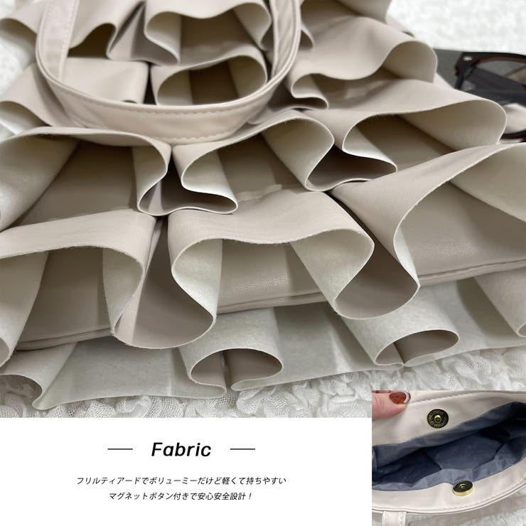 エコレザー フリルトートバッグ | ad thie | 詳細画像27 