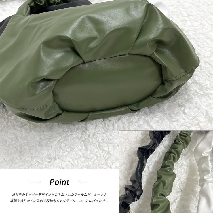 ギャザーデザイン ミニショルダーバッグ | ad thie | 詳細画像12 