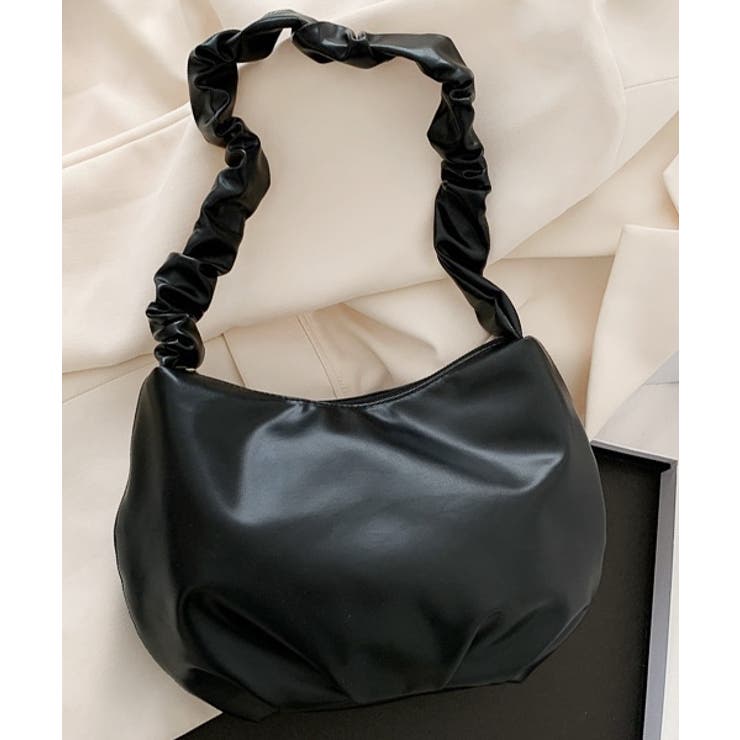 ブラック | ギャザーデザイン ミニショルダーバッグ | ad thie