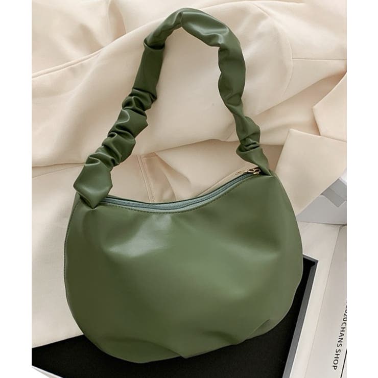 ダークグリーン | ギャザーデザイン ミニショルダーバッグ | ad thie