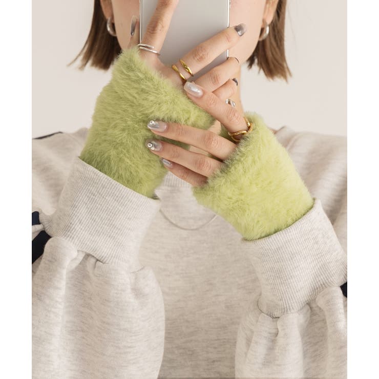 ふわふわ・あったか シャギーアームウォーマー | ad thie | 詳細画像2 