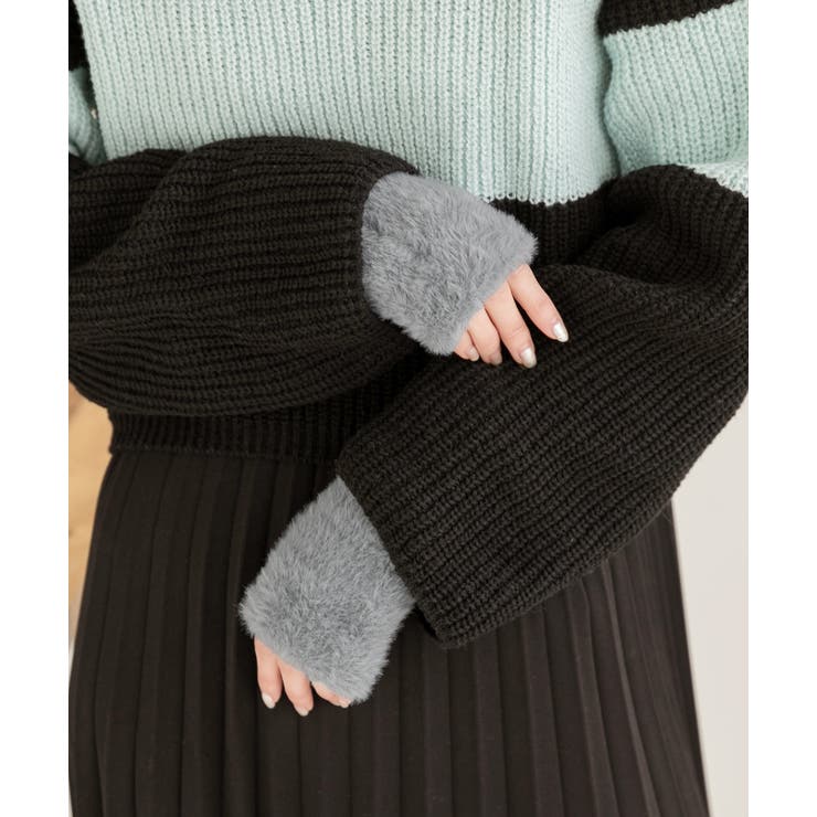 ふわふわ・あったか シャギーアームウォーマー | ad thie | 詳細画像21 
