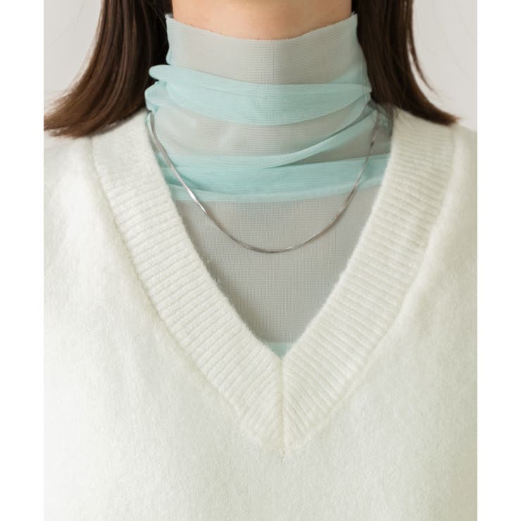 ふんわりやわらかVネックニットベスト  | ad thie | 詳細画像16 