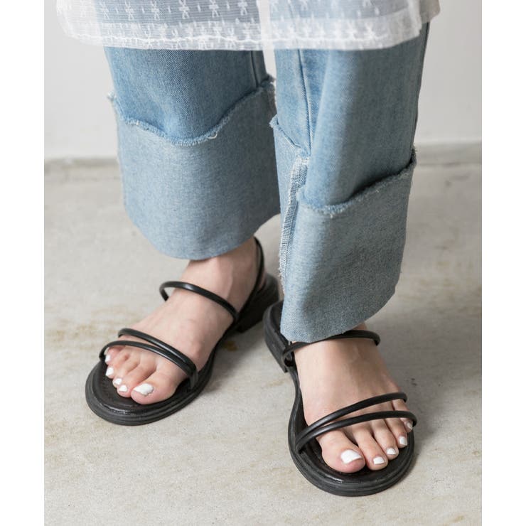 ストラップデザイン フラットサンダル | ad thie | 詳細画像2 