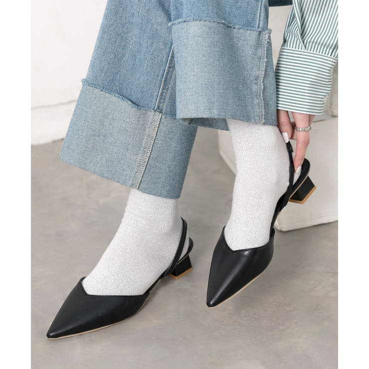&g’aime バックストラップ　ポインテッド　パンプス &g'aime バックストラップ ポインテッド パンプス