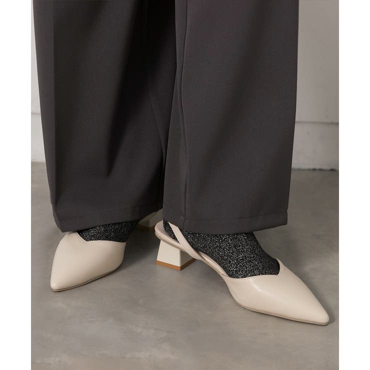 &g’aime バックストラップ　ポインテッド　パンプス &g'aime バックストラップ ポインテッド パンプス