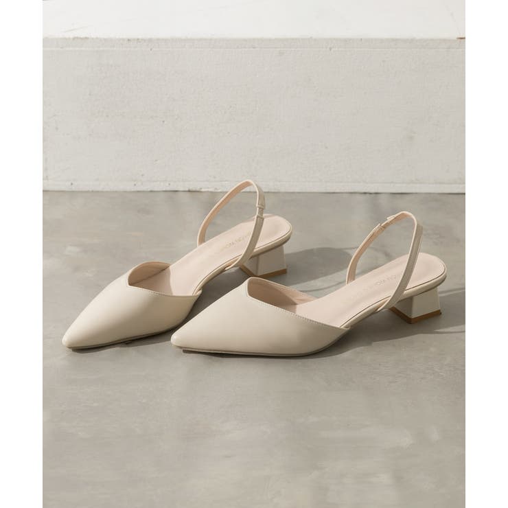 ポインテッド バックストラップパンプス[品番：ADEW0004350]｜ad