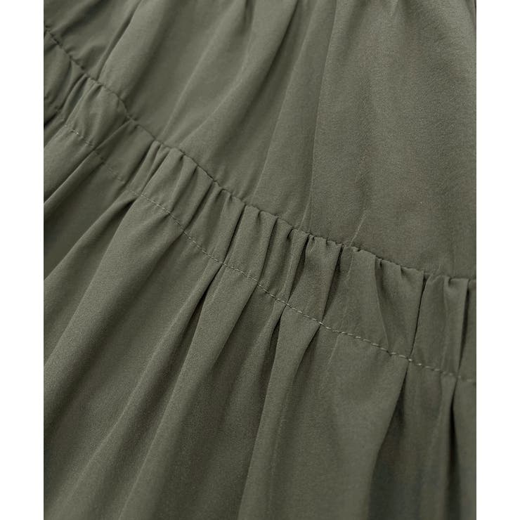 ギャザーデザイン フレアロングスカート | ad thie | 詳細画像16 