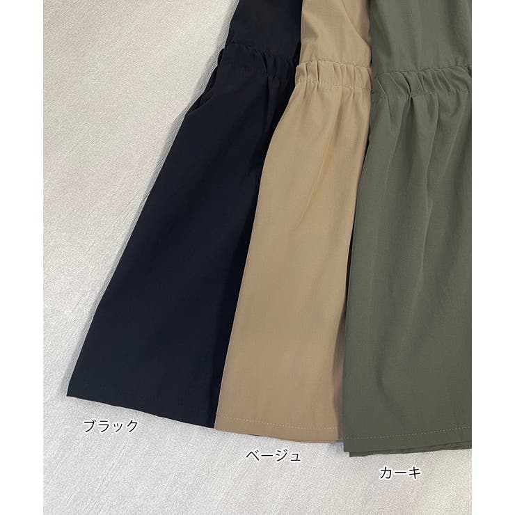 ギャザーデザイン フレアロングスカート | ad thie | 詳細画像18 