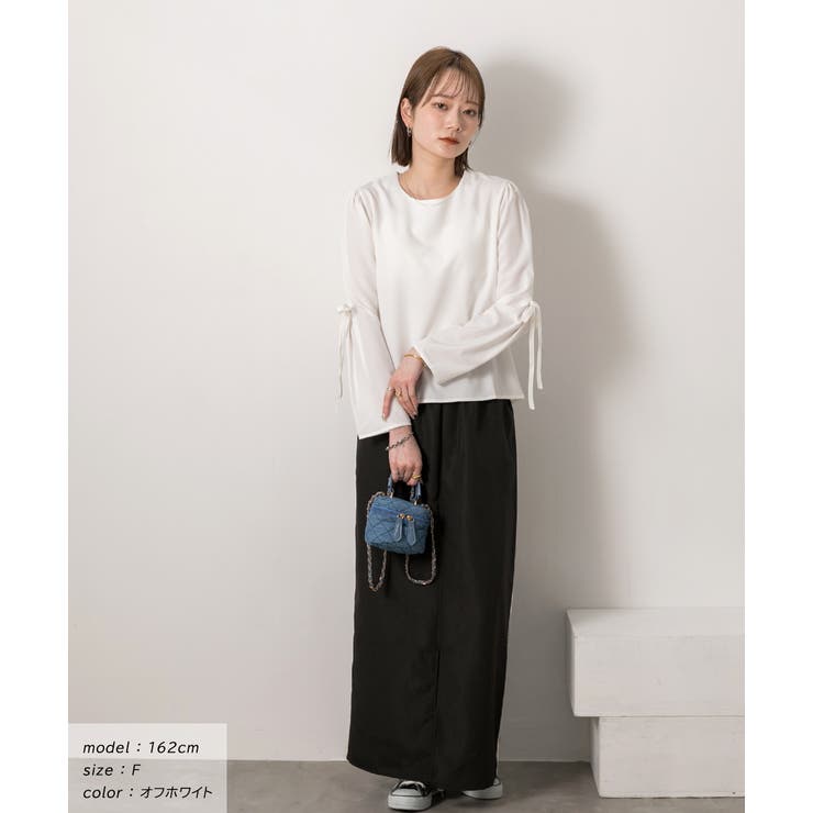 リボンデザイン ブラウス | ad thie | 詳細画像2 