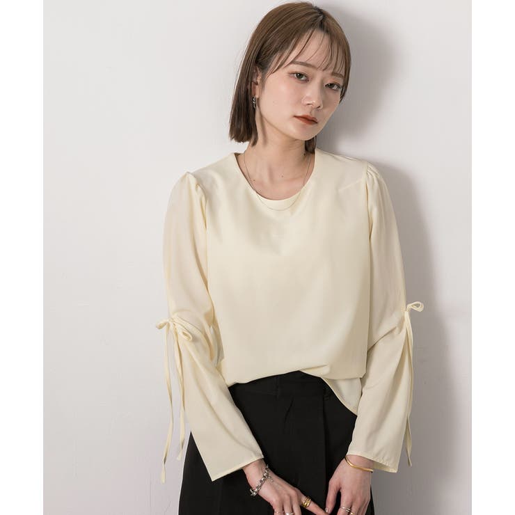 リボンデザイン ブラウス | ad thie | 詳細画像8 