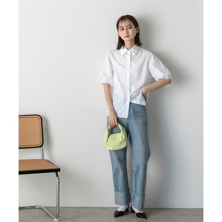 パフスリーブ 半袖シャツ | ad thie | 詳細画像3 