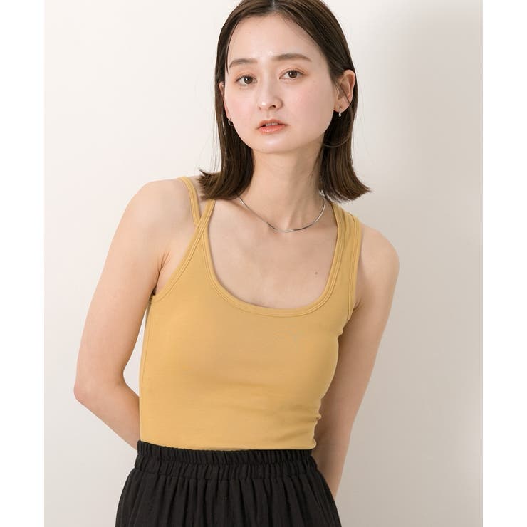 ダブルストラップ クロップドタンクトップ | ad thie | 詳細画像10 