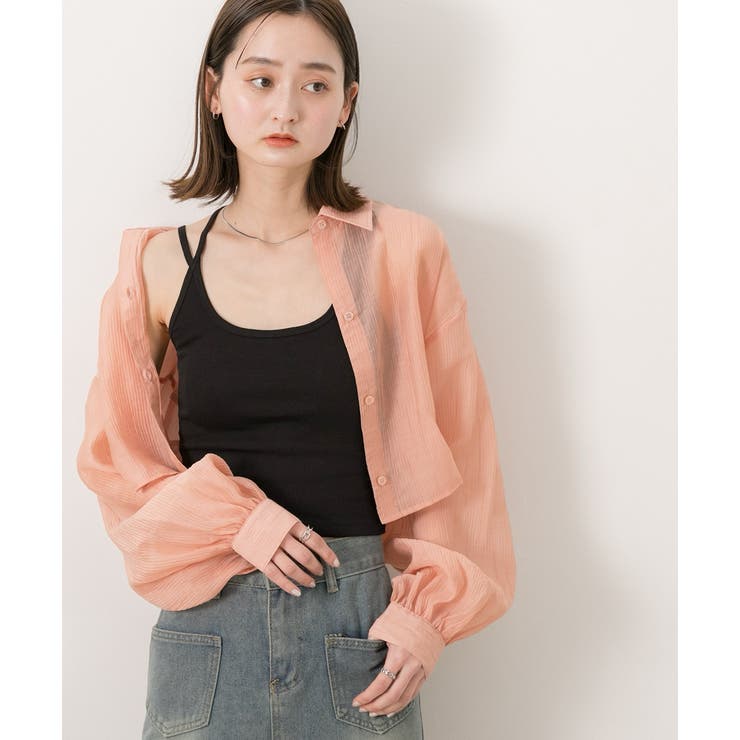 ダブルストラップ クロップドタンクトップ | ad thie | 詳細画像13 