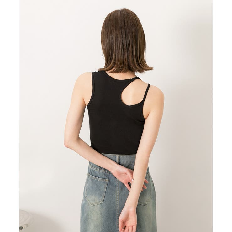 ダブルストラップ クロップドタンクトップ | ad thie | 詳細画像14 