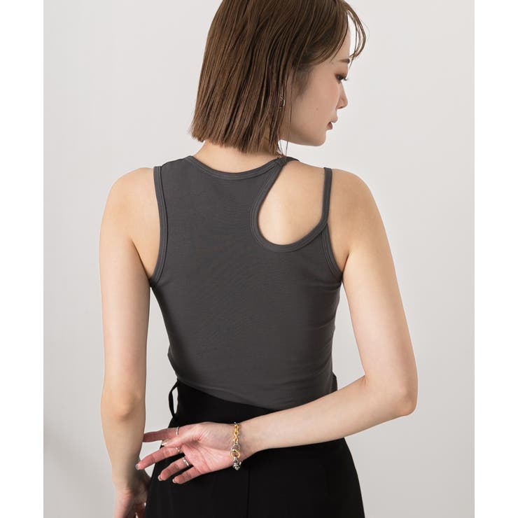 ダブルストラップ クロップドタンクトップ | ad thie | 詳細画像5 