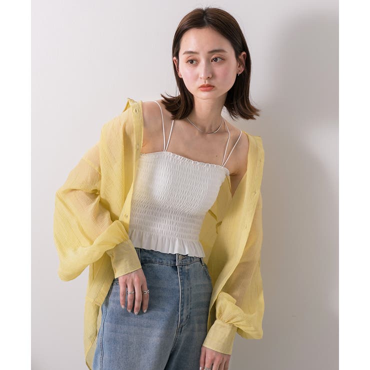 バックスクロス シャーリングキャミソール | ad thie | 詳細画像4 