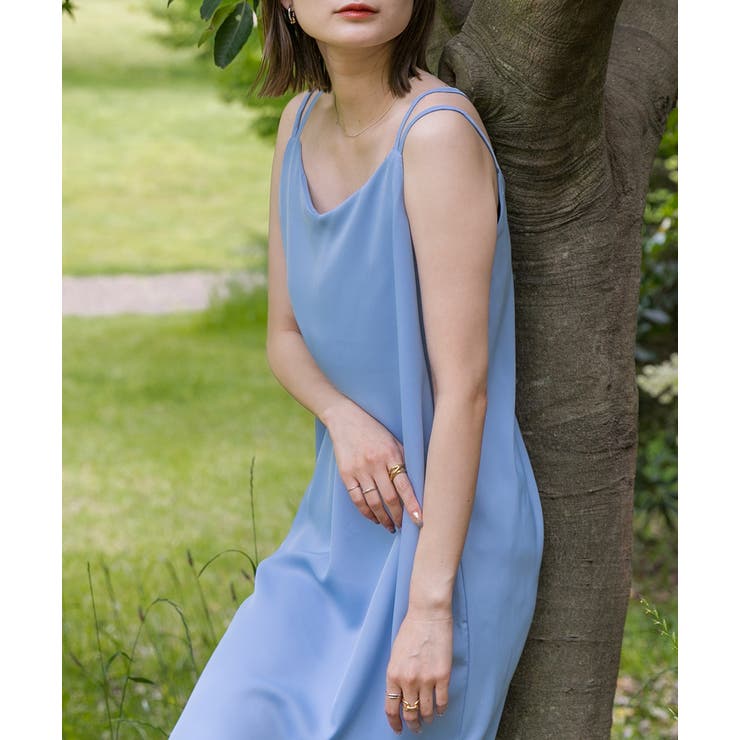 バッククロス キャミワンピース[品番：ADEW0004437]｜ad thie