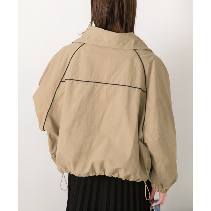 配色パイピングライトブルゾン | ad thie | 詳細画像12 