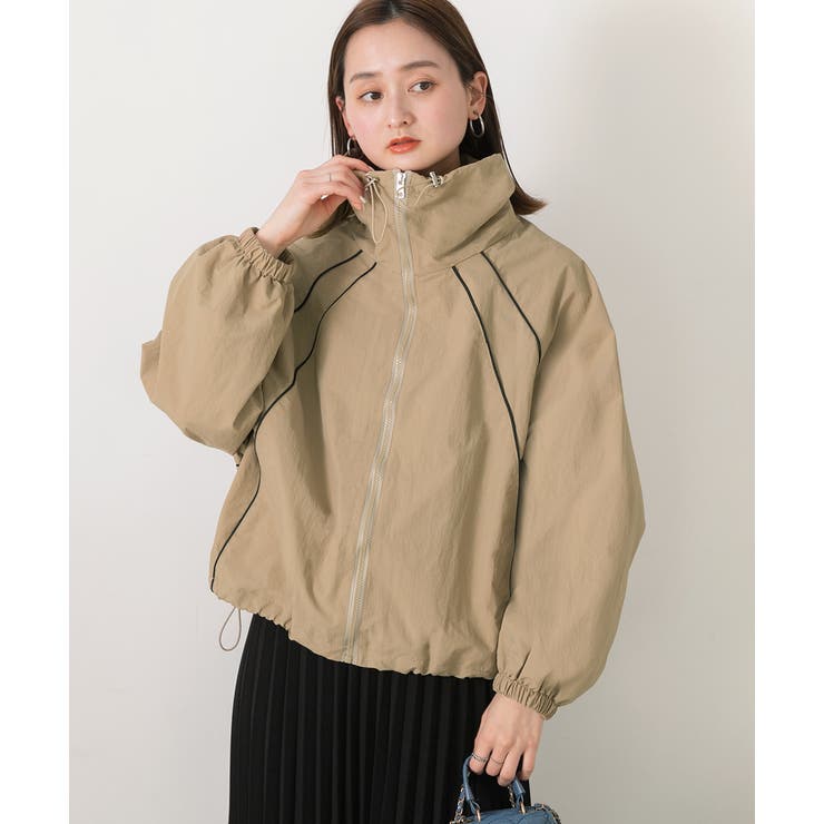 配色パイピングライトブルゾン | ad thie | 詳細画像14 