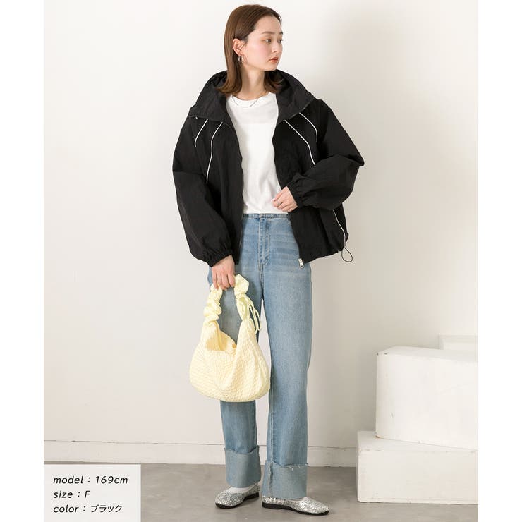 配色パイピングライトブルゾン | ad thie | 詳細画像15 