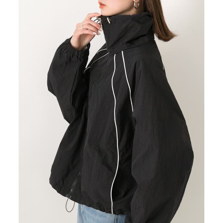 配色パイピングライトブルゾン | ad thie | 詳細画像17 