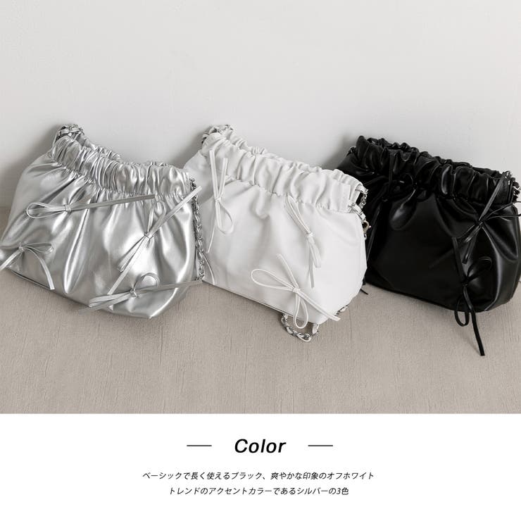 リボンアクセント チェーンミニバッグ | ad thie | 詳細画像21 