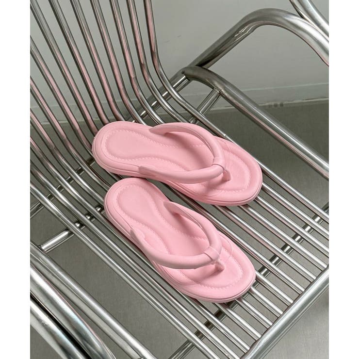 ピンク | クッション トングサンダル | ad thie