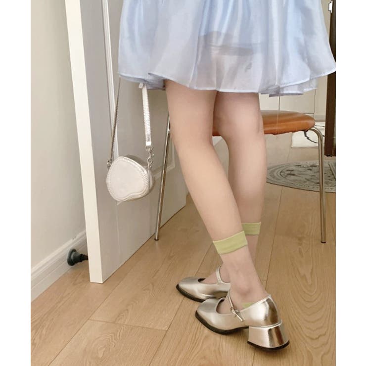 カラバリ豊富 配色シアーソックス | ad thie | 詳細画像12 