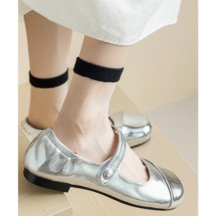 カラバリ豊富 配色シアーソックス | ad thie | 詳細画像30 